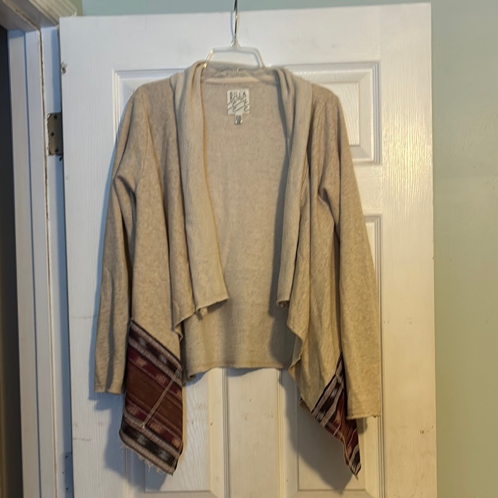 Billabong Cream and Brown Waterfall Cardigan Sweater